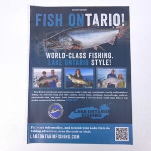 Lake Ontario Fishing Charter Print Ad Collector Wall Decor Original Magazine Ad